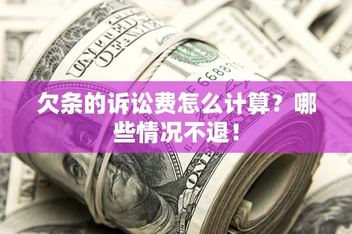 北京欠条的诉讼费怎么计算？哪些情况不退！