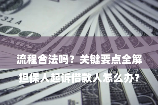 北京

担保人起诉借款人怎么办？流程合法吗？关键要点全解析