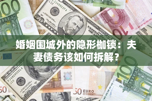 北京婚姻围城外的隐形枷锁：夫妻债务该如何拆解？